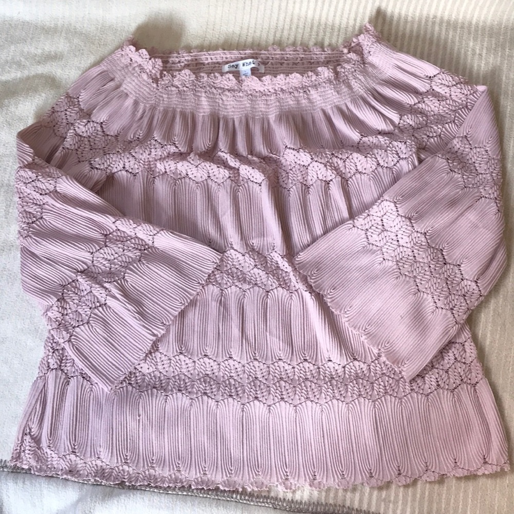 Say What Large Lace Blouse